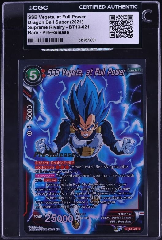 2022 Dragon Ball Super Realm Of the Gods SSB Vegeta Unbridled BGS