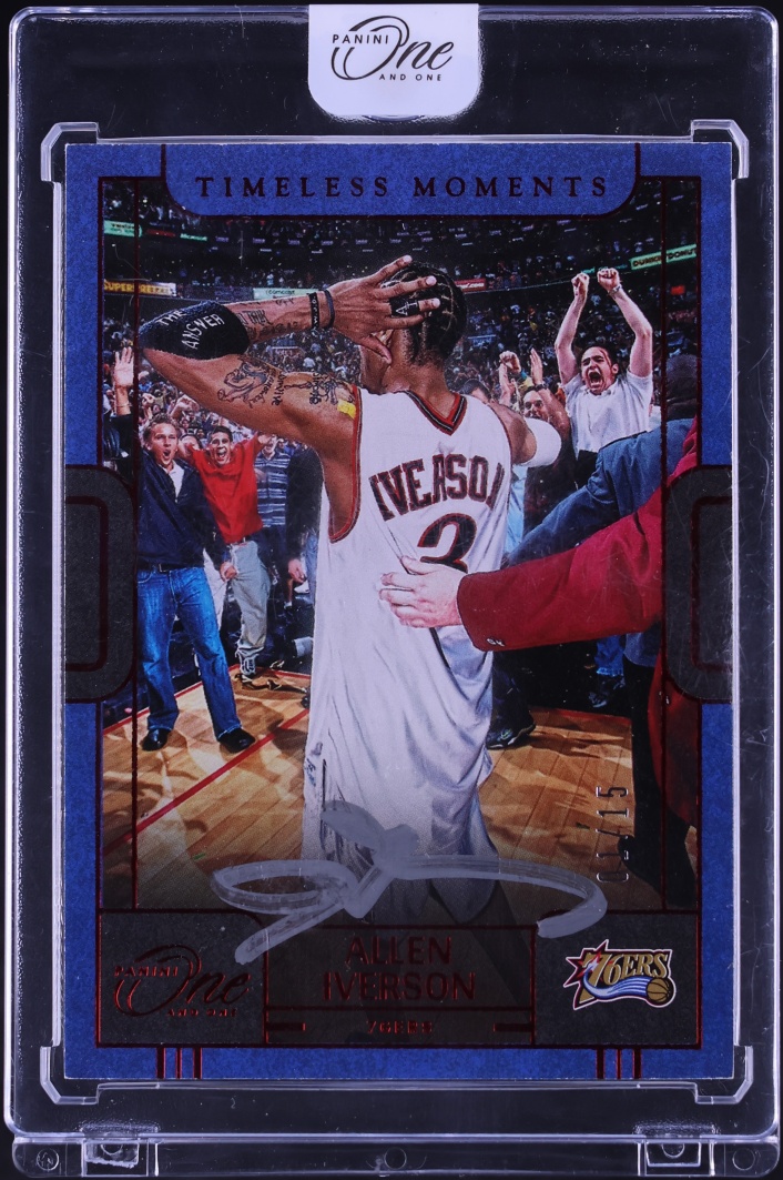 2022 Panini One And One Timeless Moments Red Allen Iverson AUTO 1/15 #TMA-AIV