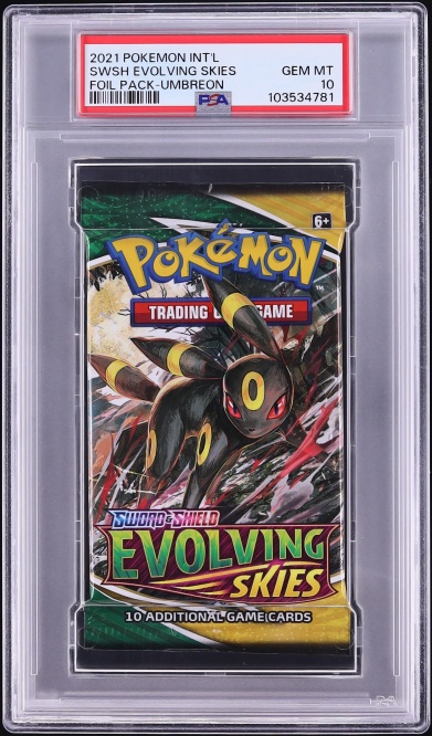 2021 Pokemon Sword & Shield Evolving Skies Foil Pack Umbreon PSA 10 GEM MINT