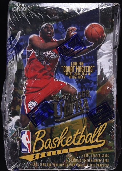 1996 Ultra Basketball Series 1 Factory Sealed Wax Box, Kobe Bryant Allen Iverson ROOKIE?