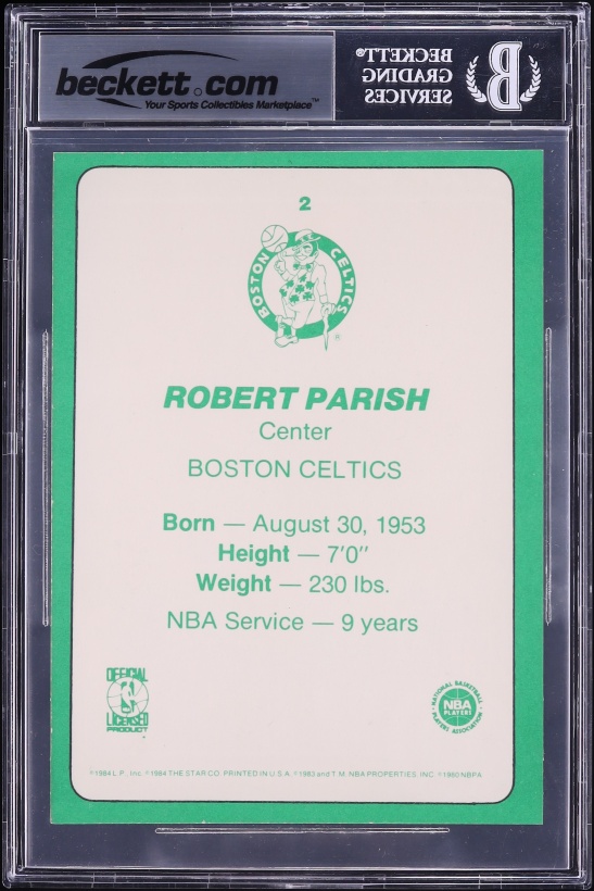 1985 Star Team Supers 5x7 Robert Parish AUTO #BC2 BAS BGS AUTH
