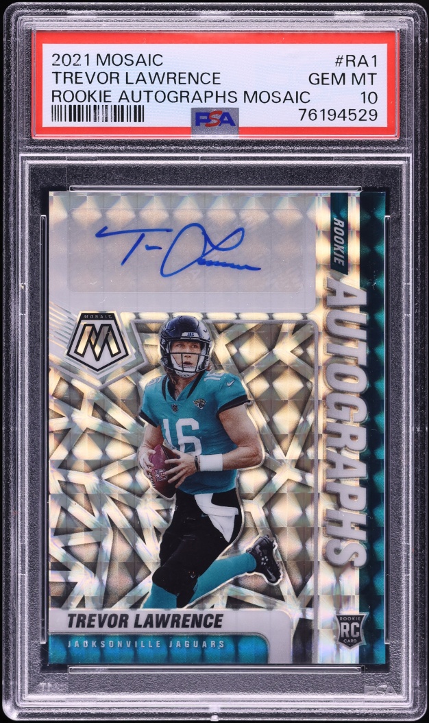 2021 Panini Mosaic Trevor Lawrence ROOKIE AUTO #RA-1 PSA 10 GEM MINT
