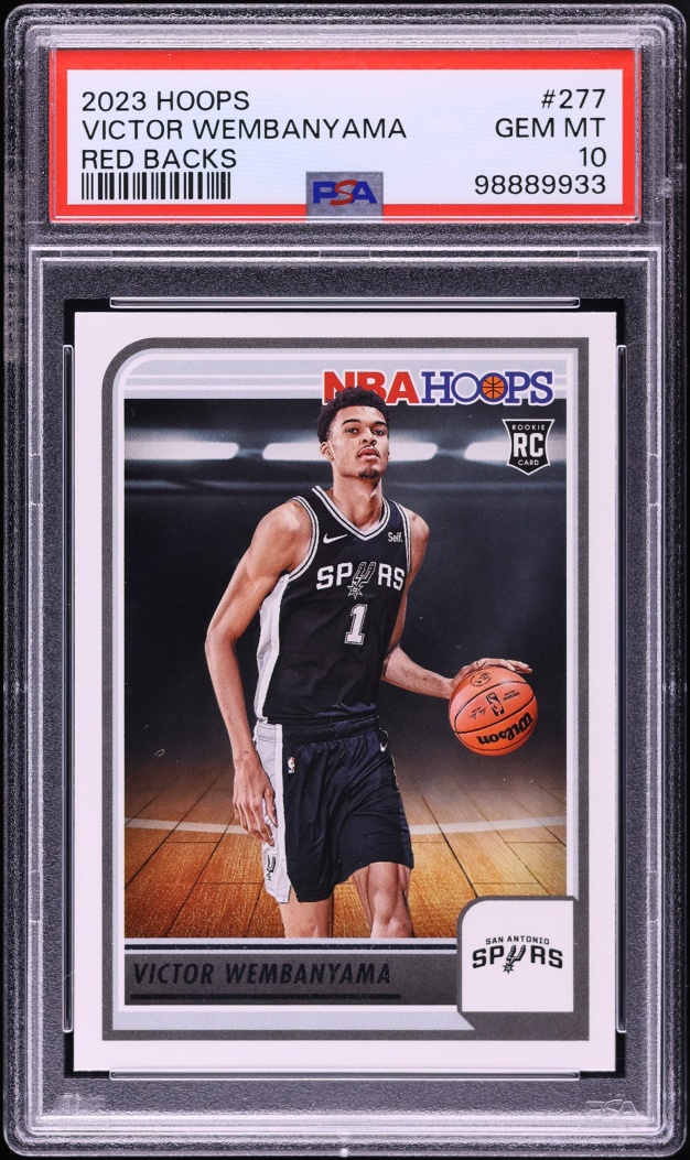 2023 Panini NBA Hoops Red Backs Victor Wembanyama ROOKIE #277 PSA 10 GEM MINT