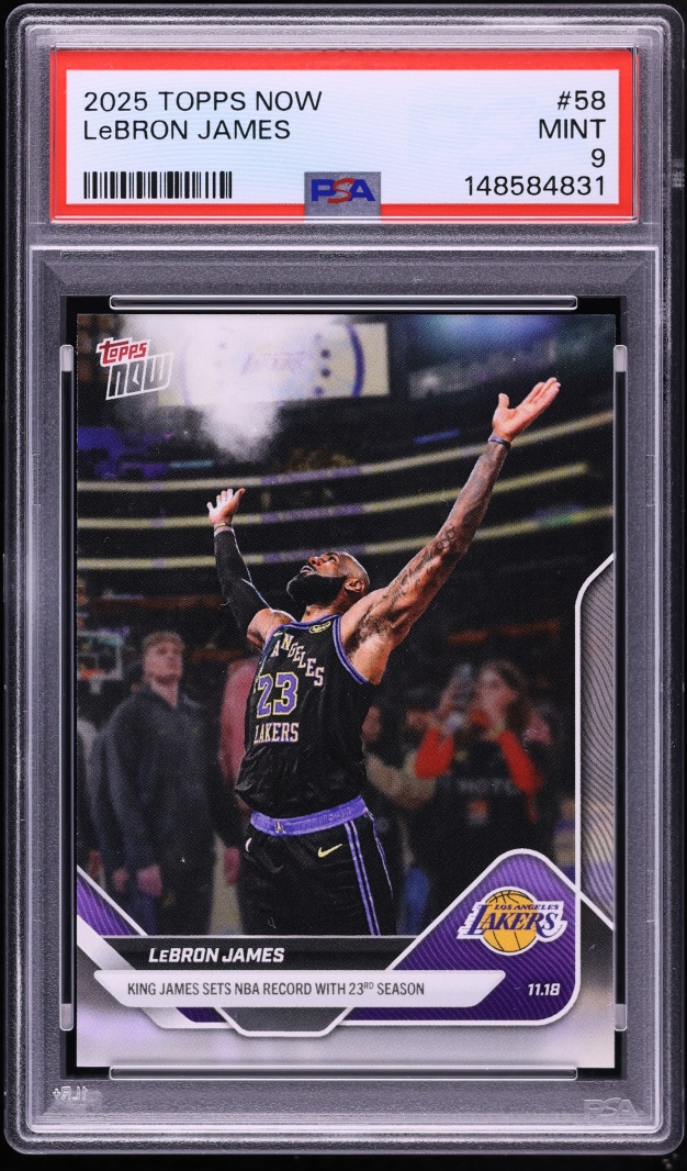 2025 Topps Now LeBron James #58 PSA 9 MINT