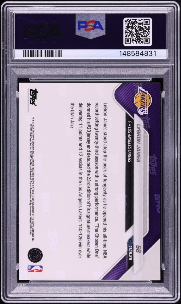 2025 Topps Now LeBron James #58 PSA 9 MINT