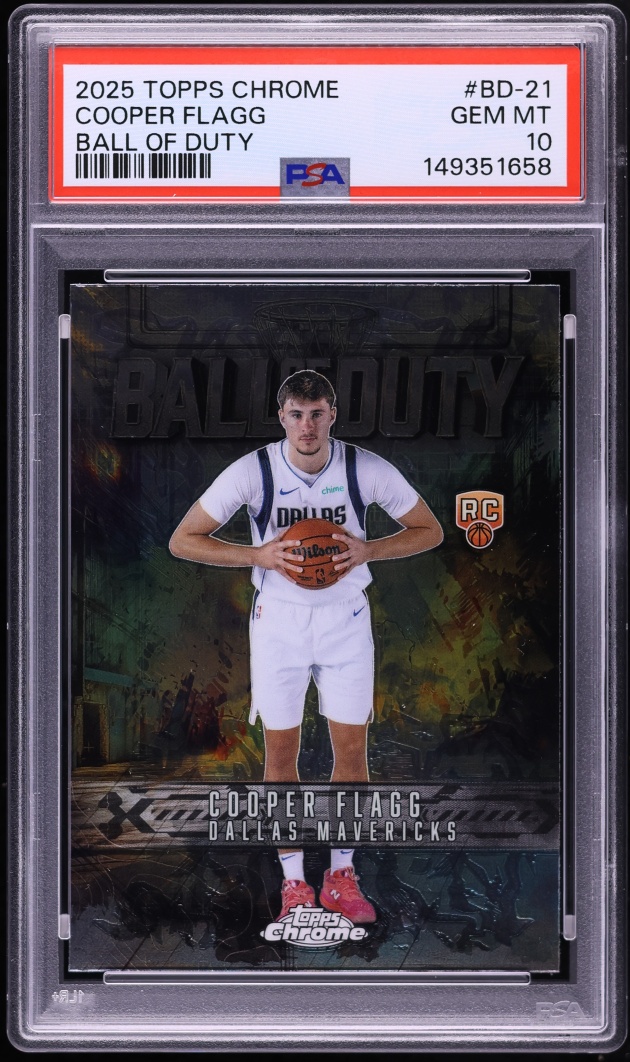 2025 Topps Chrome Ball Of Duty Cooper Flagg ROOKIE #BD-21 PSA 10 GEM MINT
