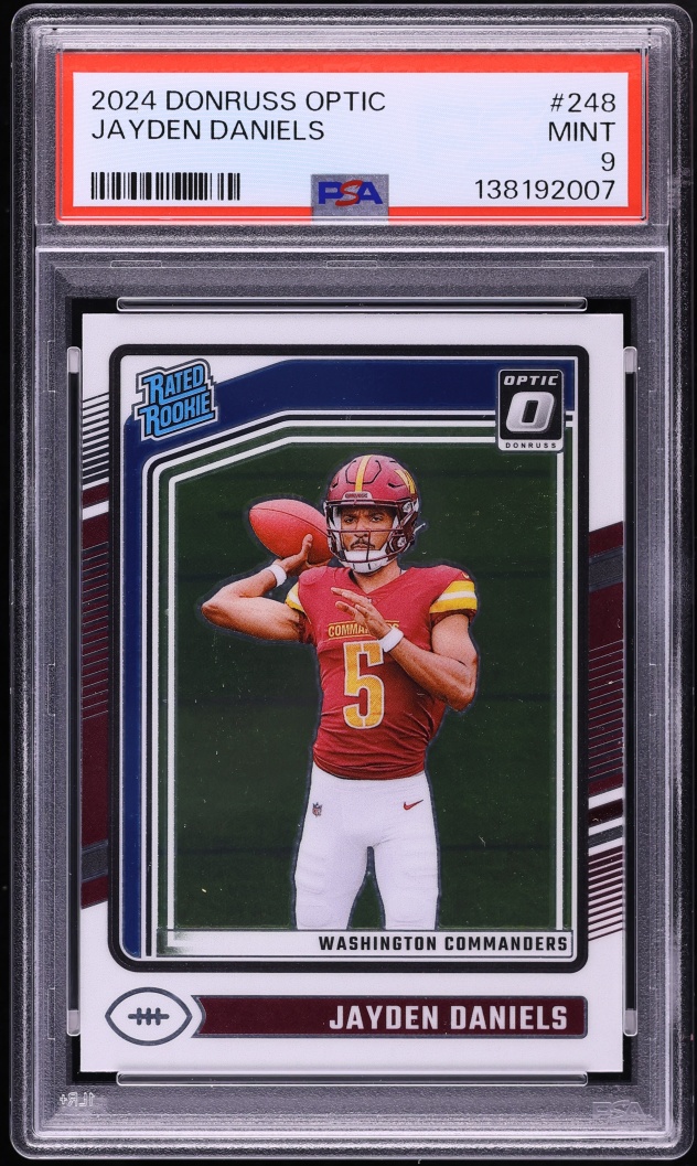 2024 Donruss Optic Jayden Daniels ROOKIE #248 PSA 9 MINT