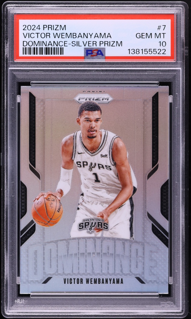 2024 Panini Prizm Dominance Silver Victor Wembanyama #7 PSA 10 GEM MINT