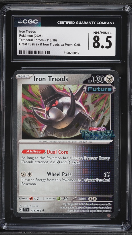 2025 Pokemon Scarlet & Violet Temporal Forces Premium Collection Iron Treads #118 CGC 8.5