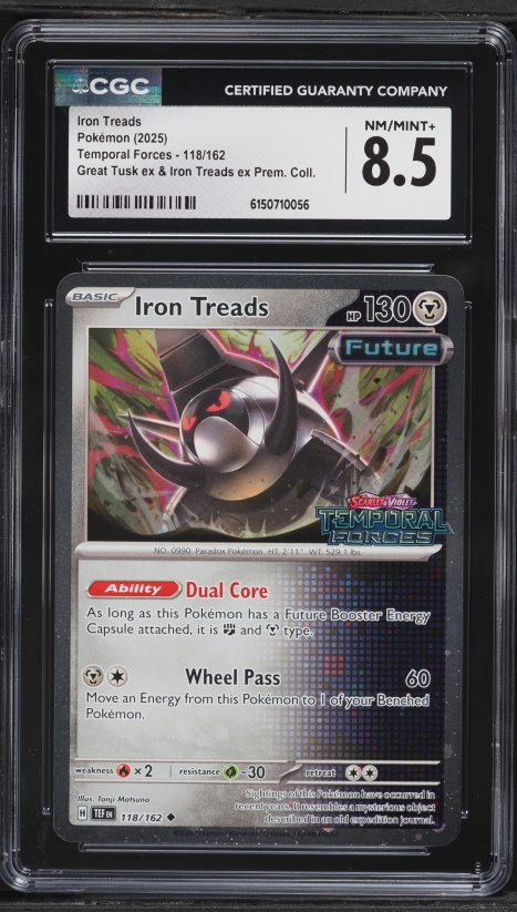 2025 Pokemon Scarlet & Violet Temporal Forces Premium Collection Iron Treads #118 CGC 8.5