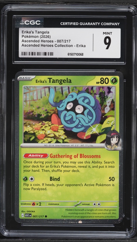 2026 Pokemon Mega Ascended Heroes IR Erika's Tangela #218 CGC 10