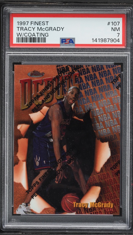 1997 Finest Embossed Refractor Tracy Mcgrady ROOKIE /263 #294 PSA