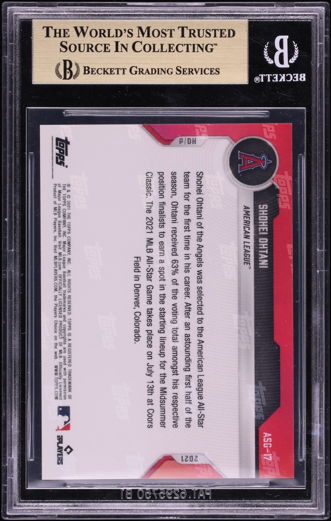 2021 Topps Now All-Star Game Shohei Ohtani #ASG-17 BGS 9.5 GEM MINT