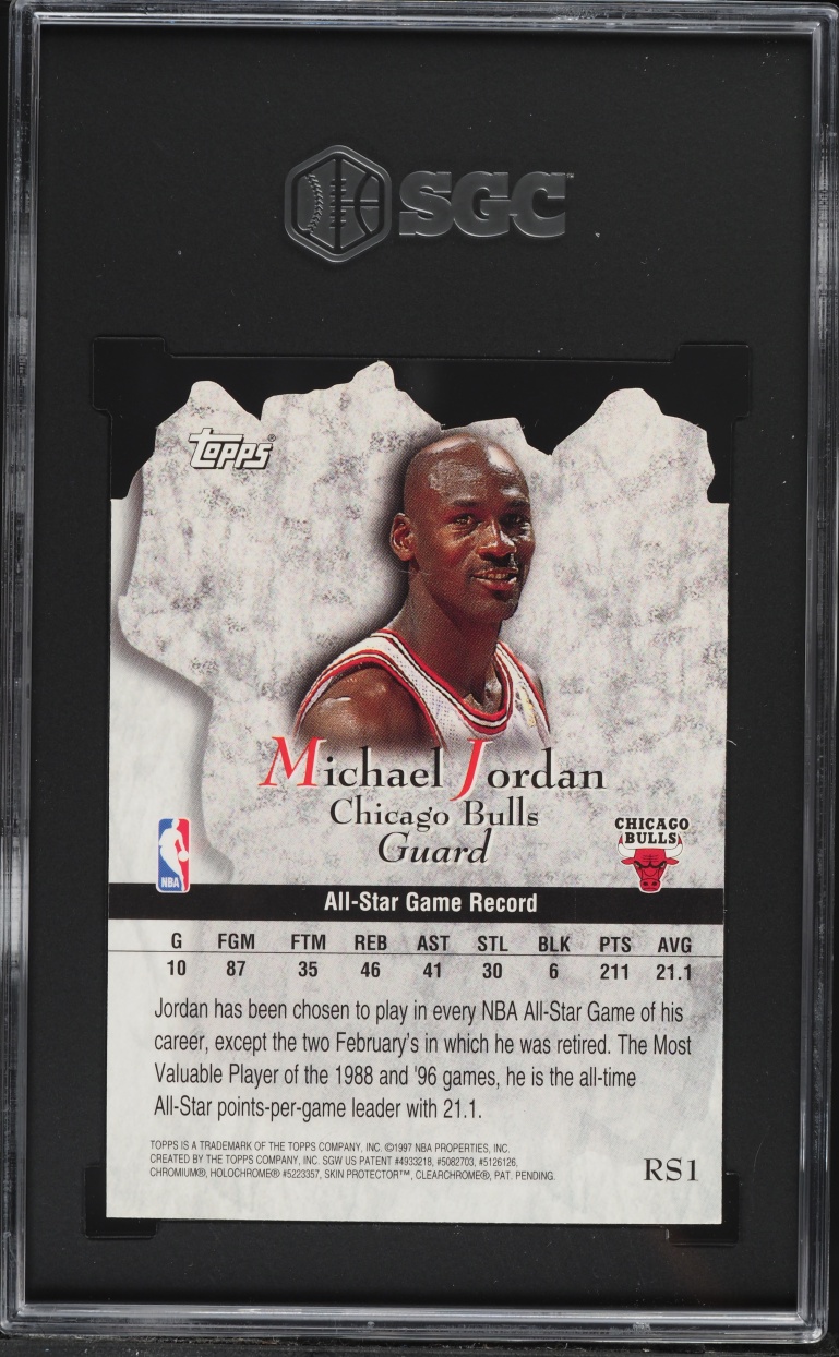 1997 Topps Rock Stars Michael Jordan #RS1 SGC 5 EX