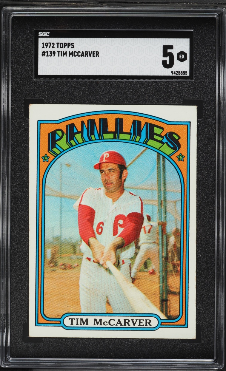 1972 Topps Tim McCarver #139 SGC 5 EX