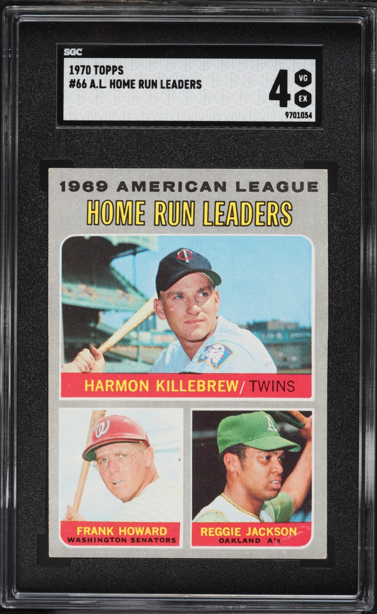 1970 Topps A.L Home Run Leaders Harmon Killebrew Jackson #66 SGC 4 VGEX