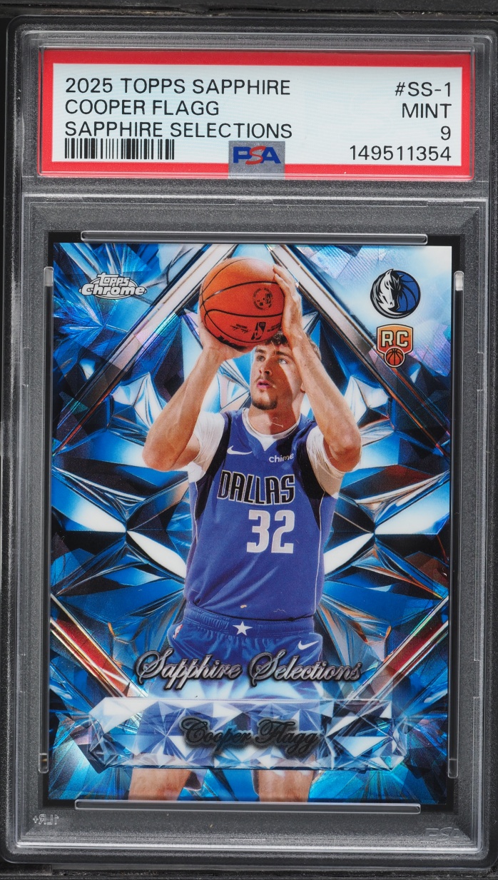2025 Topps Chrome Sapphire Selections Cooper Flagg ROOKIE #SS-1 PSA 9 MINT