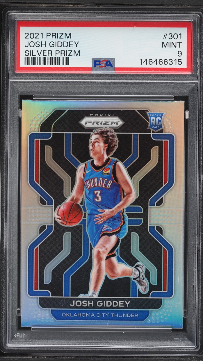 2021 Panini Prizm Silver Josh Giddey ROOKIE #301 PSA 9 MINT
