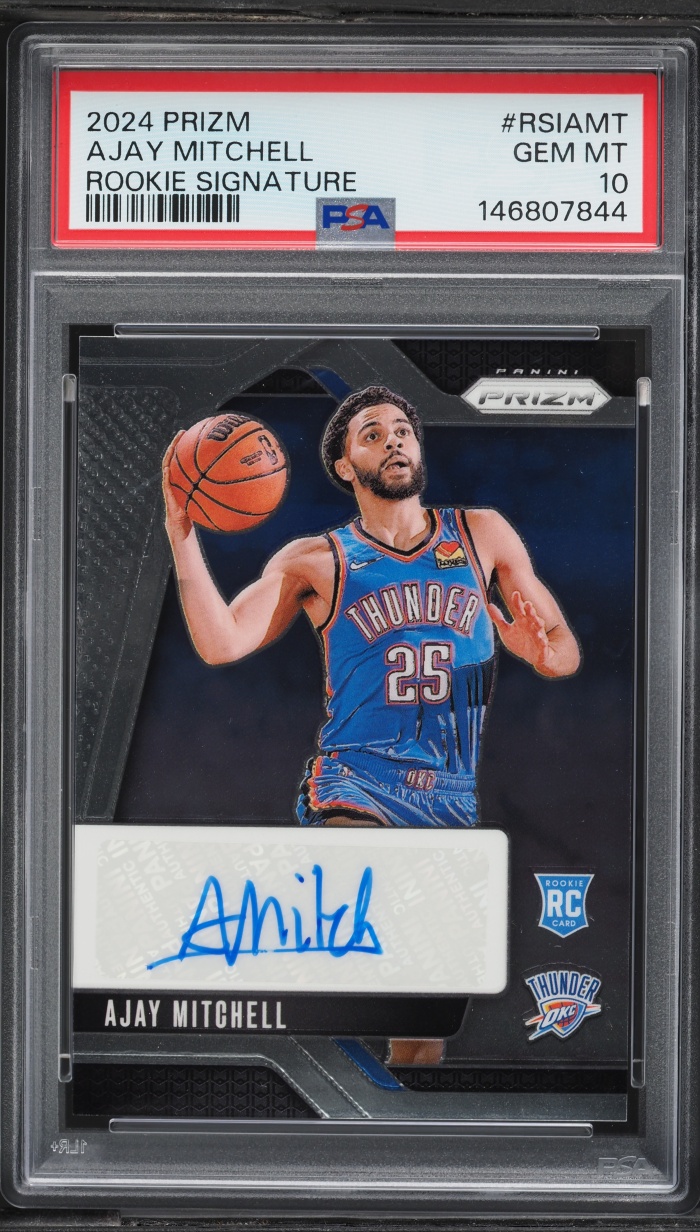 2024 Panini Prizm Ajay Mitchell ROOKIE AUTO #RSIAMT PSA 10 GEM MINT