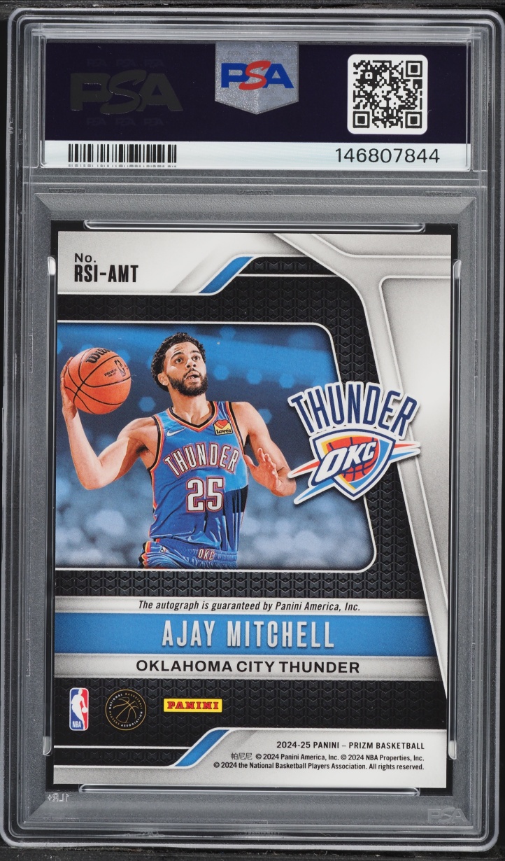 2024 Panini Prizm Ajay Mitchell ROOKIE AUTO #RSIAMT PSA 10 GEM MINT