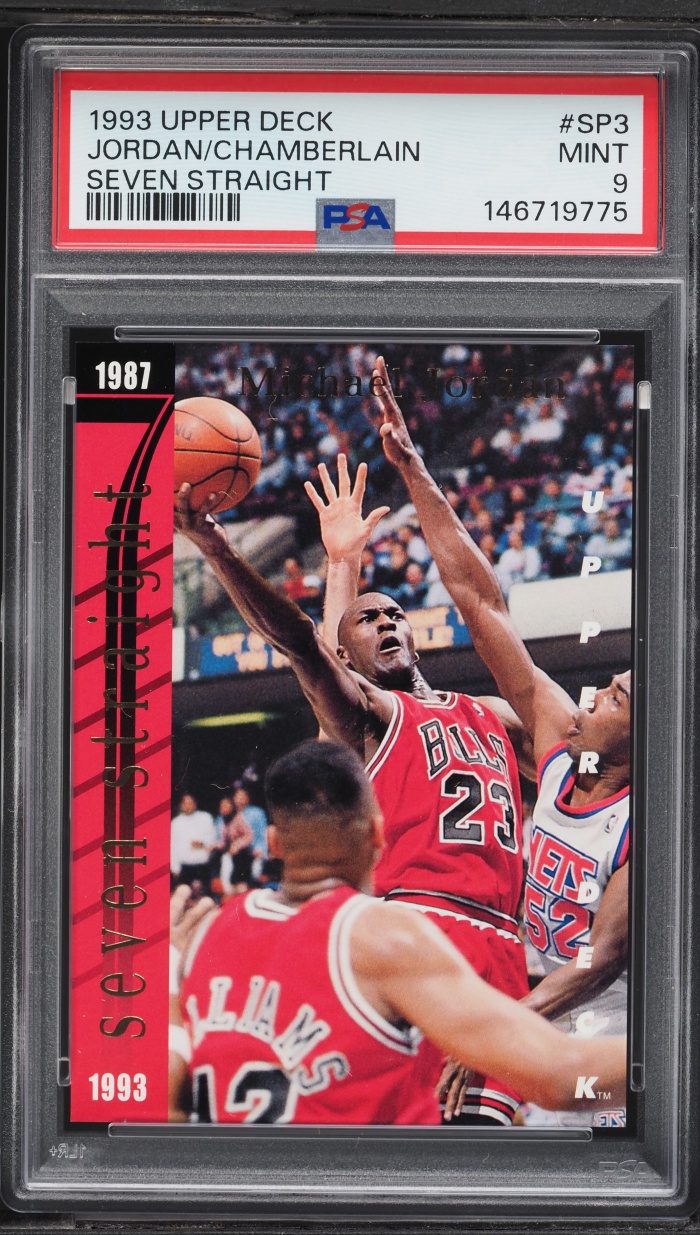 1993 Upper Deck Seven Straight Michael Jordan & Wilt Chamberlain #SP3 PSA 9 MINT