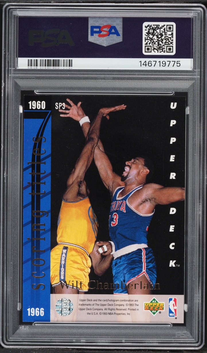 1993 Upper Deck Seven Straight Michael Jordan & Wilt Chamberlain #SP3 PSA 9 MINT