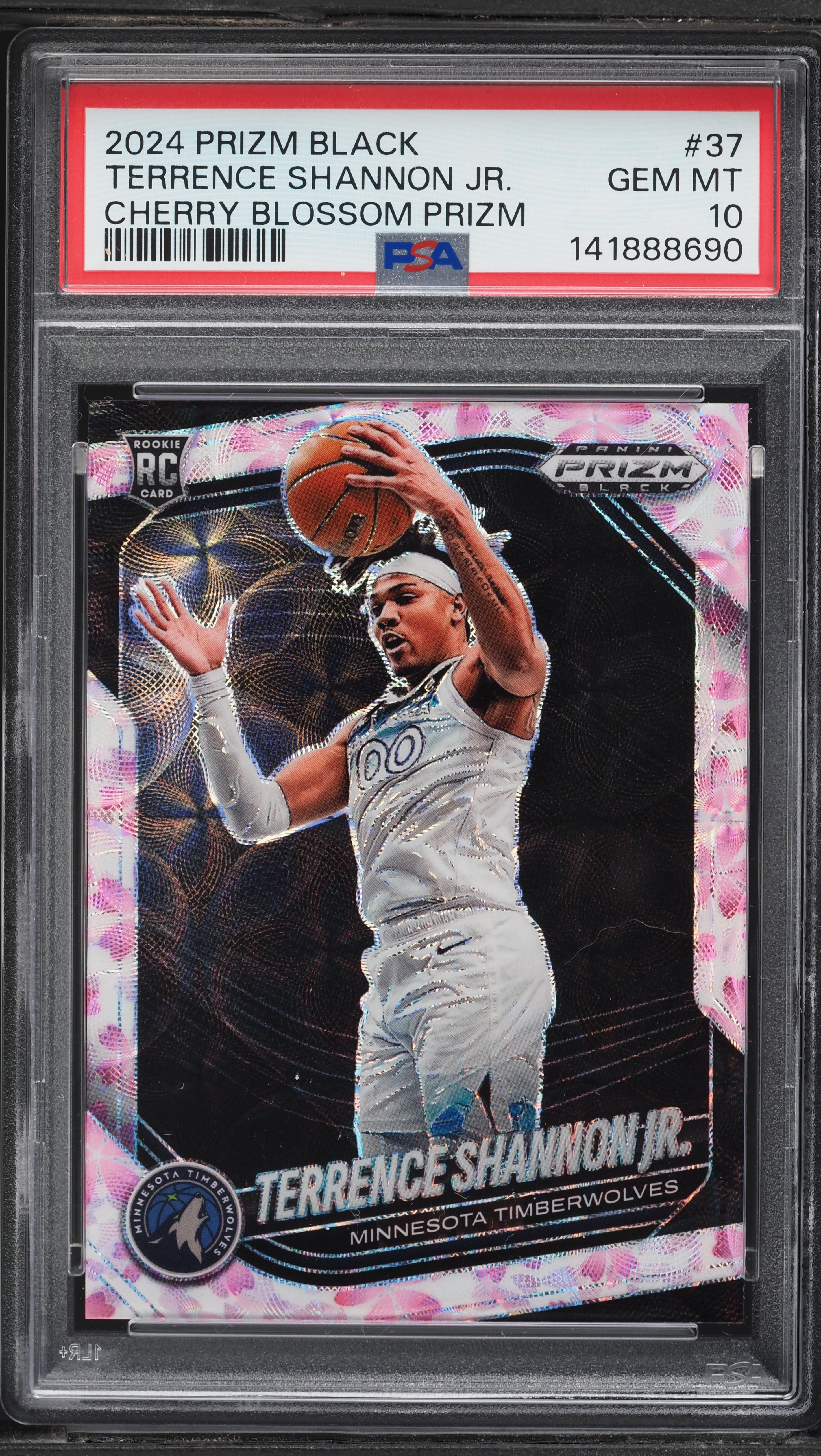 2024 Panini Prizm Black Basketball Cherry Blossom Terrence Shannon Jr. #37 PSA 10