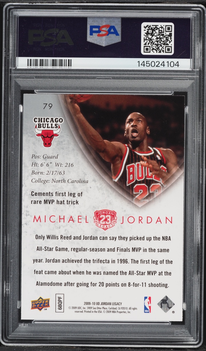 2009 Upper Deck MJ Legacy Gold Michael Jordan #79 PSA 10 GEM MINT 