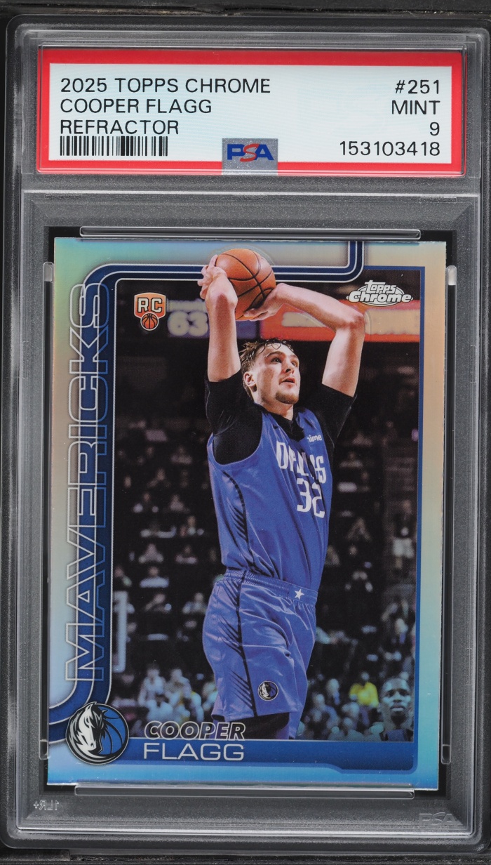 2025 Topps Chrome Refractor Cooper Flagg ROOKIE #251 PSA 9 MINT
