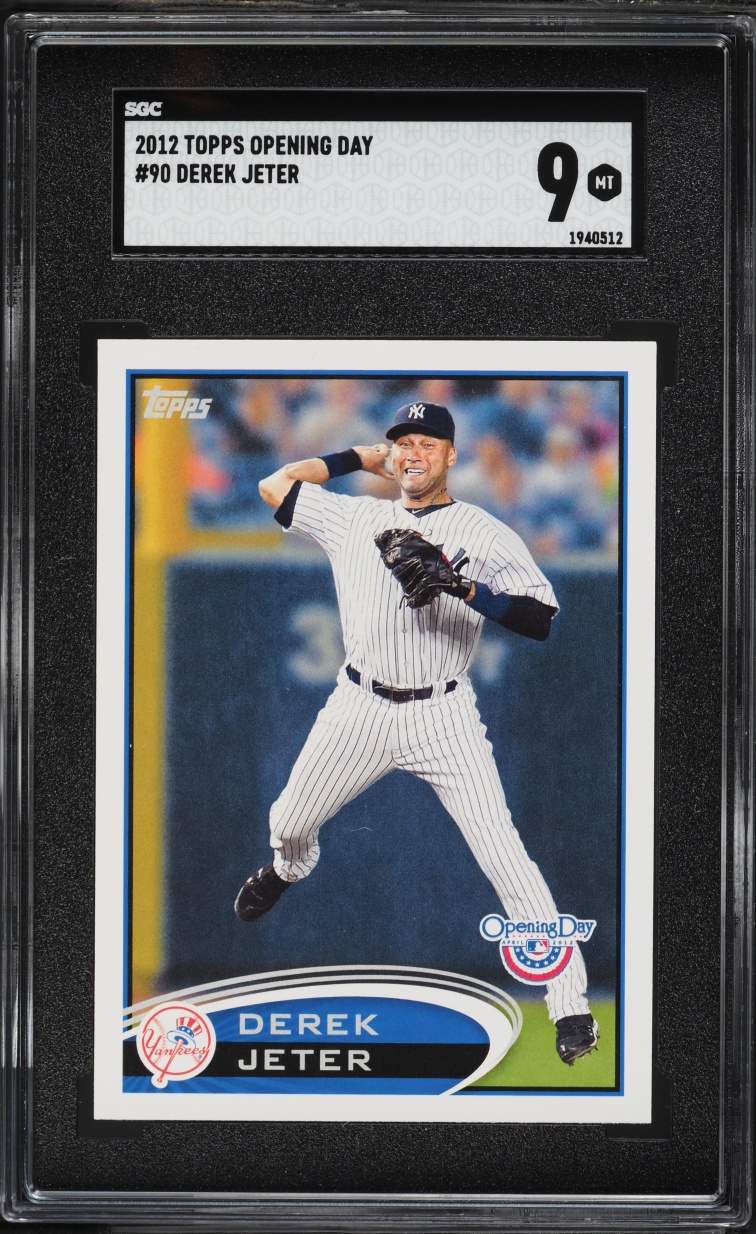 2012 Topps Opening Day Derek Jeter #90 SGC 9 MINT