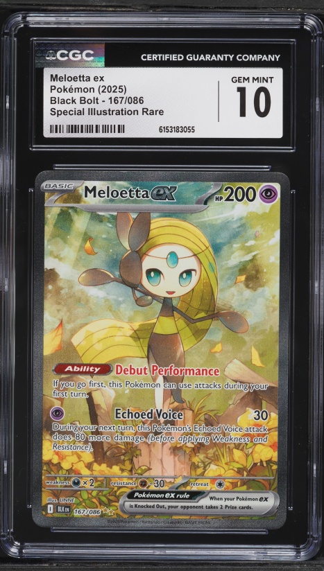2025 Pokemon Scarlet & Violet Black Bolt SIR Meloetta EX #167 PSA