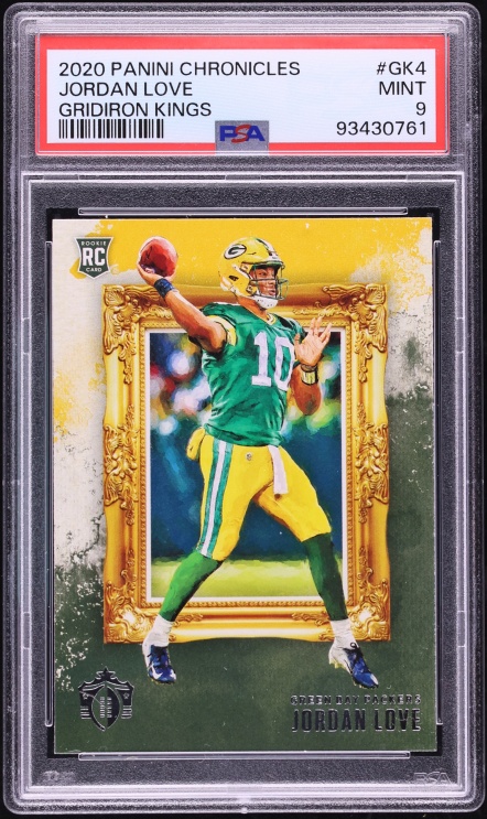 2020 Panini Chronicles Gridiron Kings Jordan Love ROOKIE #GK-4 PSA 9 MINT