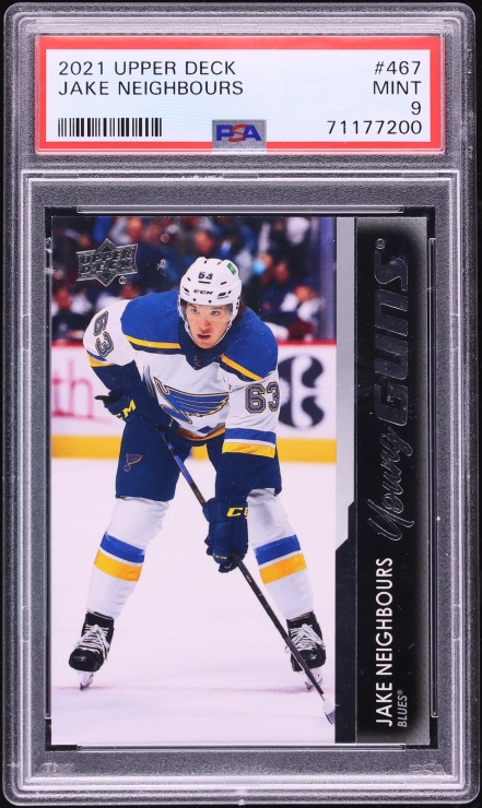 2021 Upper Deck Young Guns Jake Neighbours ROOKIE #467 PSA 9 MINT