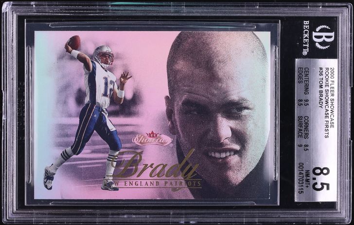 2000 Fleer Showcase Firsts Tom Brady ROOKIE /250 #36 BGS 8.5 NM-MT+