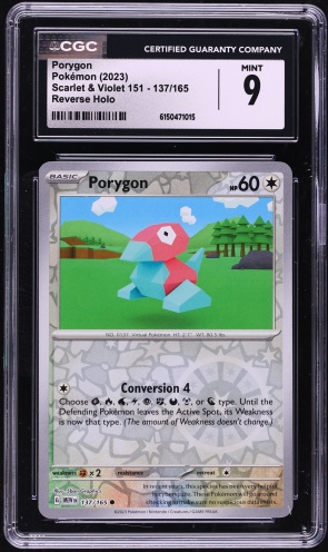 2023 Pokemon Scarlet & Violet 151 Reverse Holo Porygon #137 CGC 9 MINT