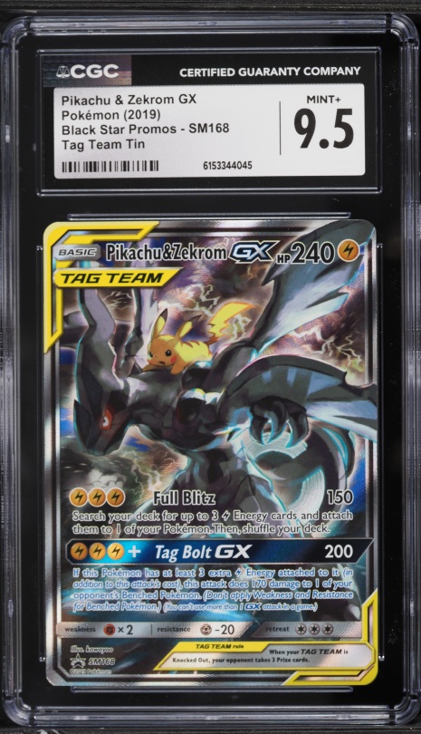 2019 Pokemon SM Black Star Promo Tag Team Tins Pikachu & Zekrom GX