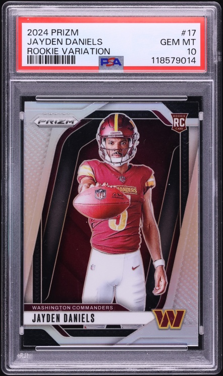 2024 Panini Prizm Variation Jayden Daniels ROOKIE #17 PSA 10 GEM MINT