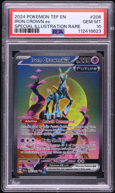 2024 Pokemon Scarlet & Violet Temporal Forces SIR Iron Crown ex #206 PSA 10 GEM MINT