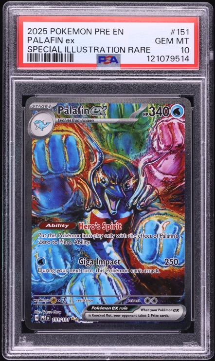 2025 Pokemon Scarlet & Violet Prismatic Evolutions SIR Palafin ex #151 PSA 10 GEM MINT