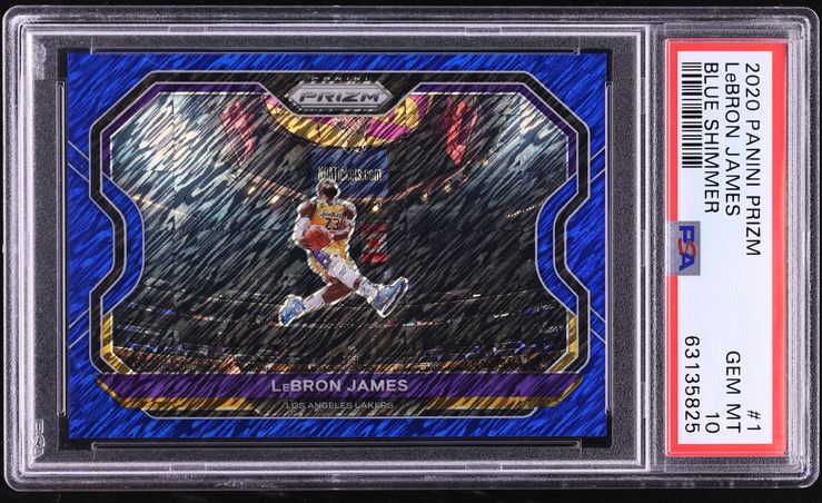 2020 Panini Prizm Blue Shimmer LeBron James /35 #1 PSA 10 GEM MINT