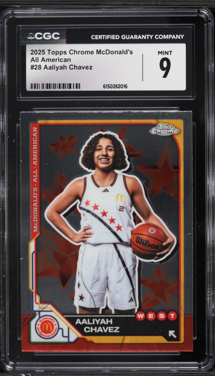 2025 Topps Chrome McDonald's All American Aaliyah Chavez #28 CGC 9 MINT
