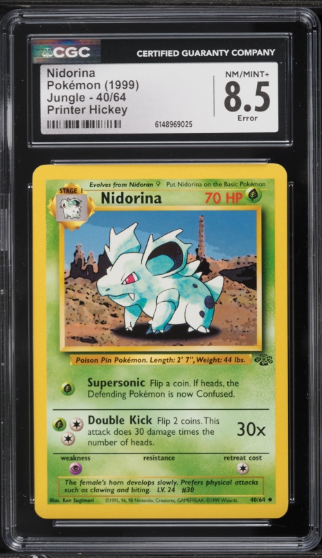 1999 Pokemon Jungle 1st Edition Nidorina #40 PSA 8 NM-MT on Fanatics Collect