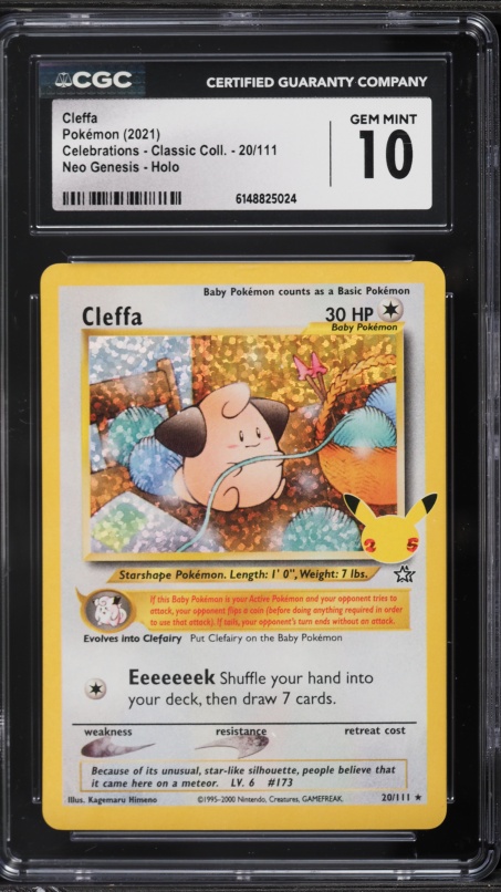 2021 Pokemon Sword & Shield Celebrations Classic Collection Holo Cleffa #20 CGC 10 GEM MINT