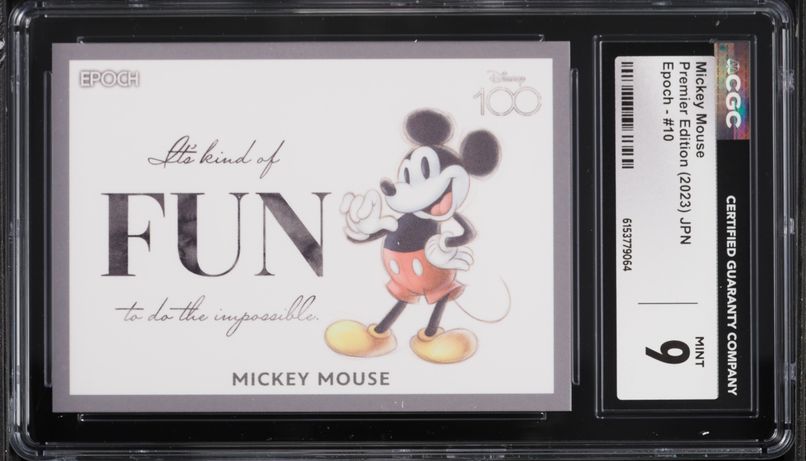 【世界1枚】EPOCH ONE Mickey & Minnie PSA9 2023 Epoch Japanese Disney 100 Premier Edition Mickey Mouse #10