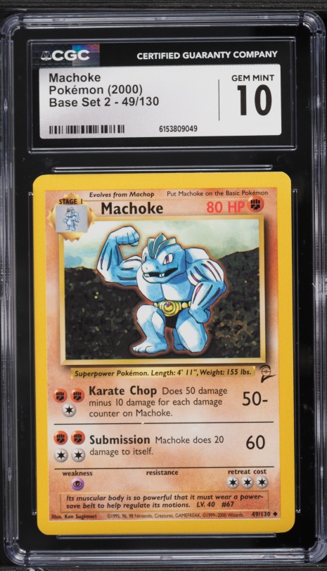 1998 Pokemon Japanese Vending Series 3 Machoke #67 PSA 9 MINT on
