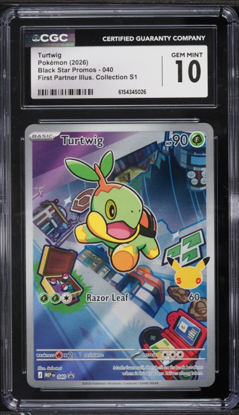 2008 Pokemon Japanese 2,000 EXP Points PPP Promotional Card Holo Turtwig  CGC 10 GEM MINT on Fanatics Collect