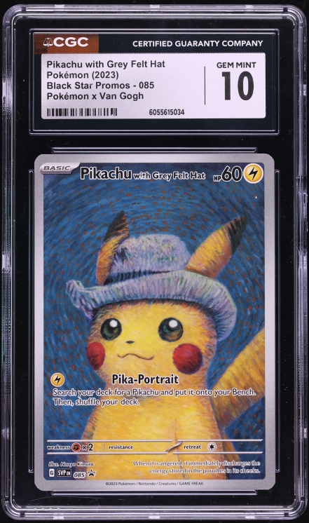 2023 Pokemon SV Promo Van Gogh Full Art Pikachu With Grey Felt Hat #85 CGC 10 GEM MINT