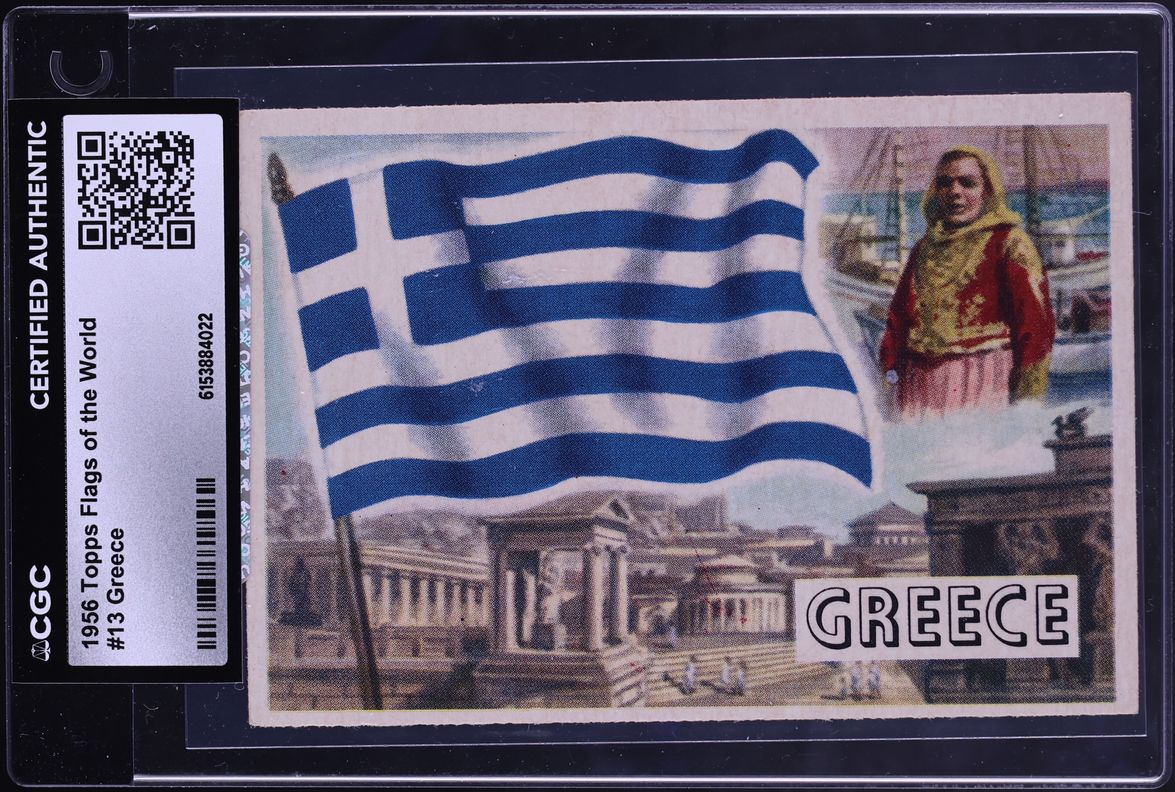 1956 Topps Flags Of The World Greece #13 CGC AUTH