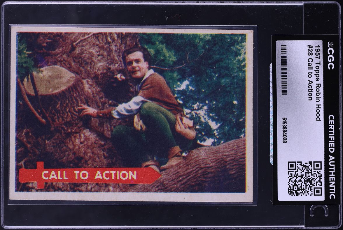 1957 Topps Robin Hood Call To Action #28 CGC AUTH