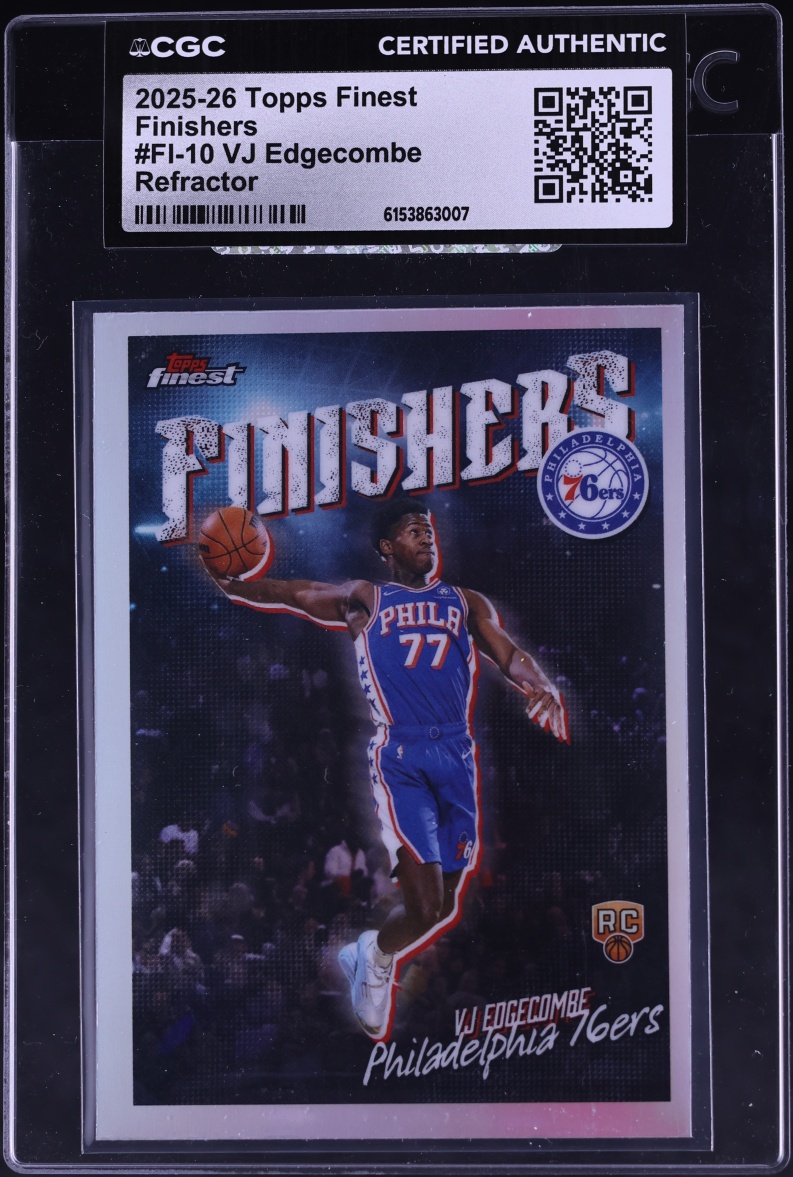 2025 Finest Finishers Refractor VJ Edgecombe ROOKIE #FI-10 CGC AUTH
